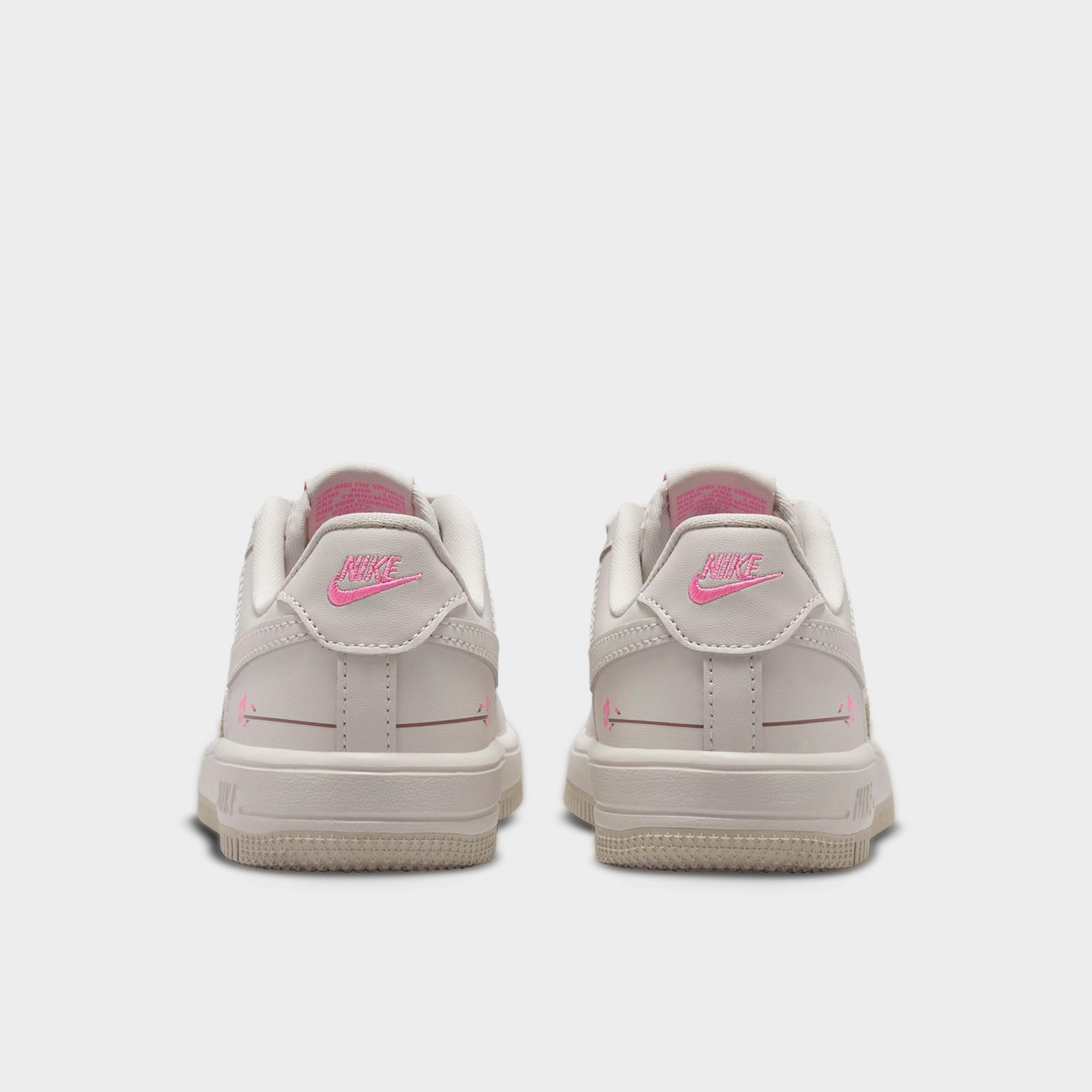 Little Kids' Nike Force 1 Low Casual Shoes - Light Bone/Playful Pink/Fauna Brown/Light Bone
