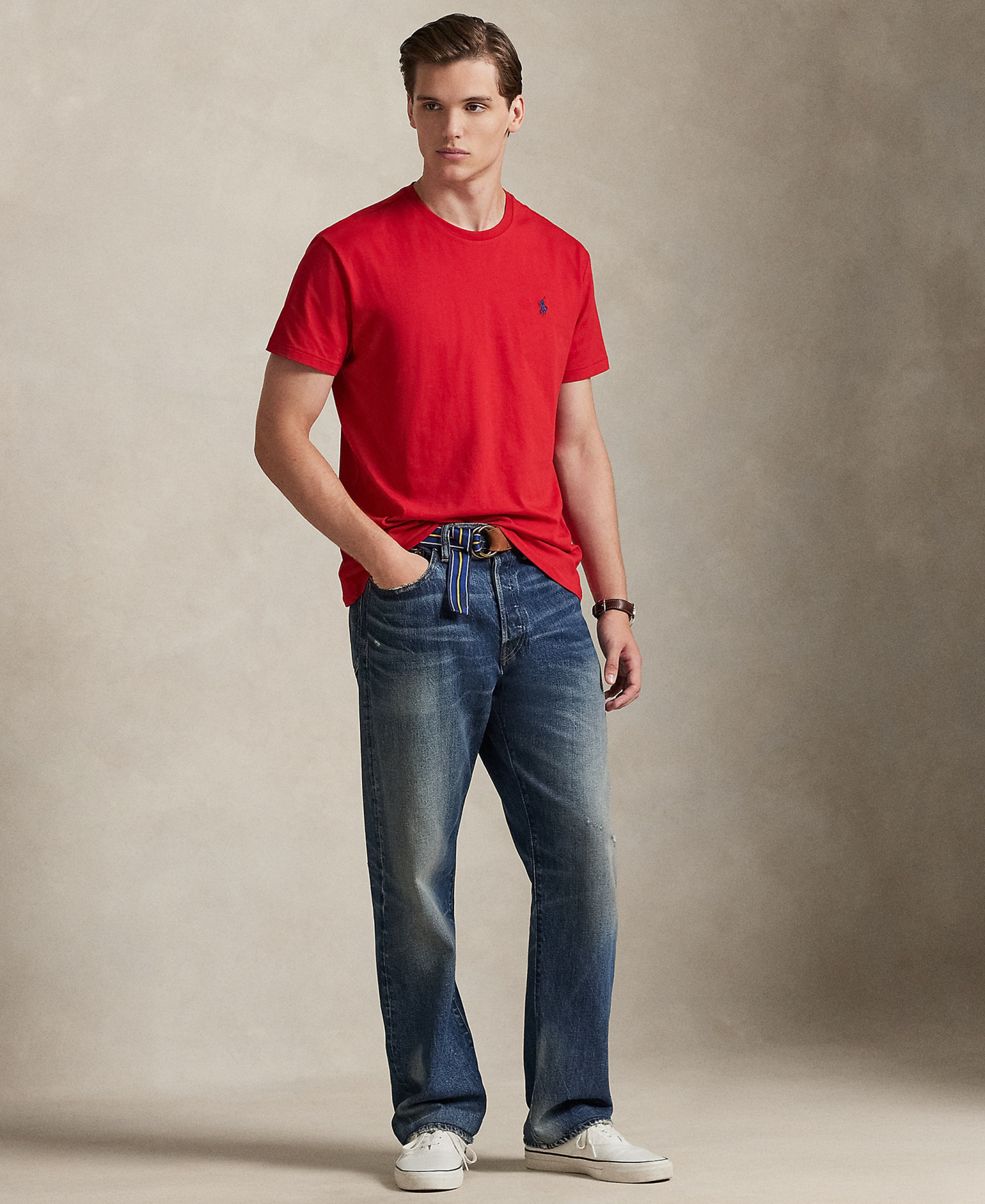 Polo Ralph Lauren Men's Embroidered Pony Classic-Fit T-Shirt - Red