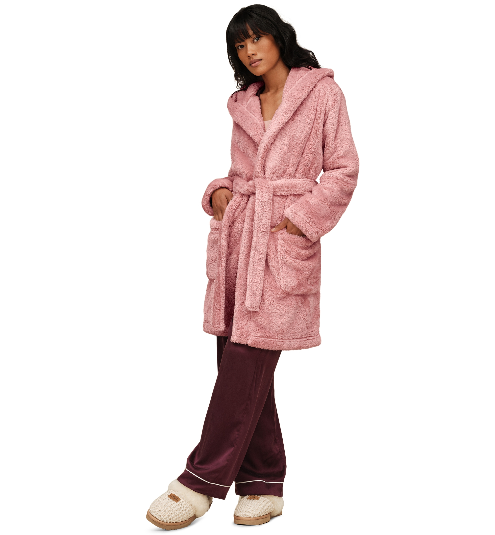 UGG® Women's Aarti Belted Fleece Robe - Sand