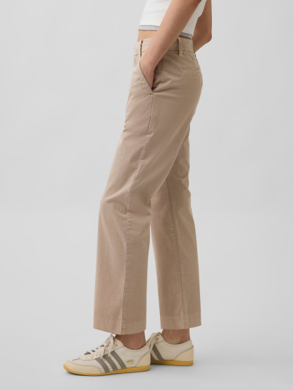 Mid Rise Khakis - Wicker tan