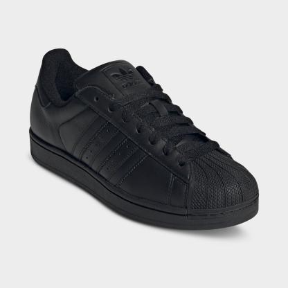 Men's adidas Originals Superstar II Casual Shoes - Part 1 - Black/Black/Black - Both shoes facing left