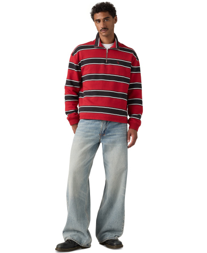 Levi's Men's Cameron Quarter-Zip Sweater - Stripe Emboldened