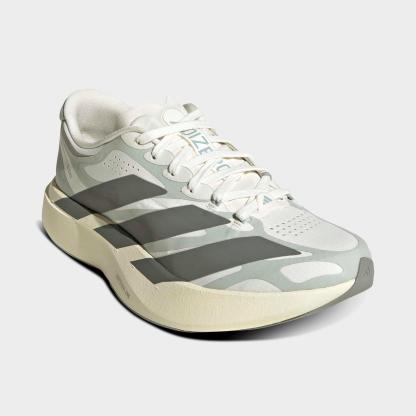 Women's adidas Adizero EVO SL Exo Running Shoes - Part 1 - Cloud White/Grey Four/Wonder Silver - Both shoes facing left