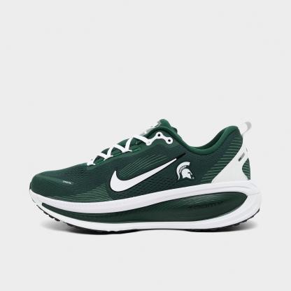 Men's Nithtke Vomero 18 Purdue Boilermakers Running Shoes - Part 1 - Pro Green/Black/White - Left shoe facing left. Outside of the shoe.