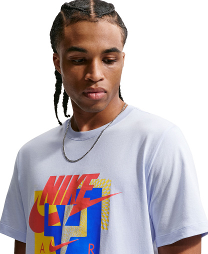 Nike Men's Futura Festival Graphic Cotton T-Shirt - Hydrogen Blue