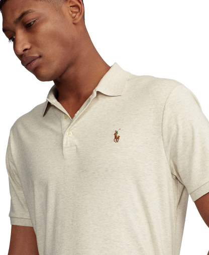 Polo Ralph Lauren Men's Classic-Fit Soft Cotton Polo Shirt - American Heather Cream