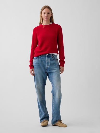 CashSoft Crew Sweater - Modern red