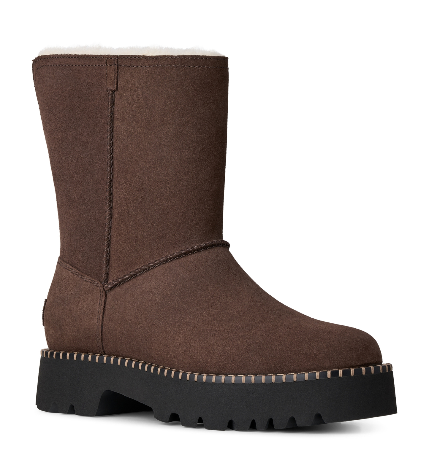 UGG® Women's Uptowner Round Toe Short Booties - Burnt Cedar