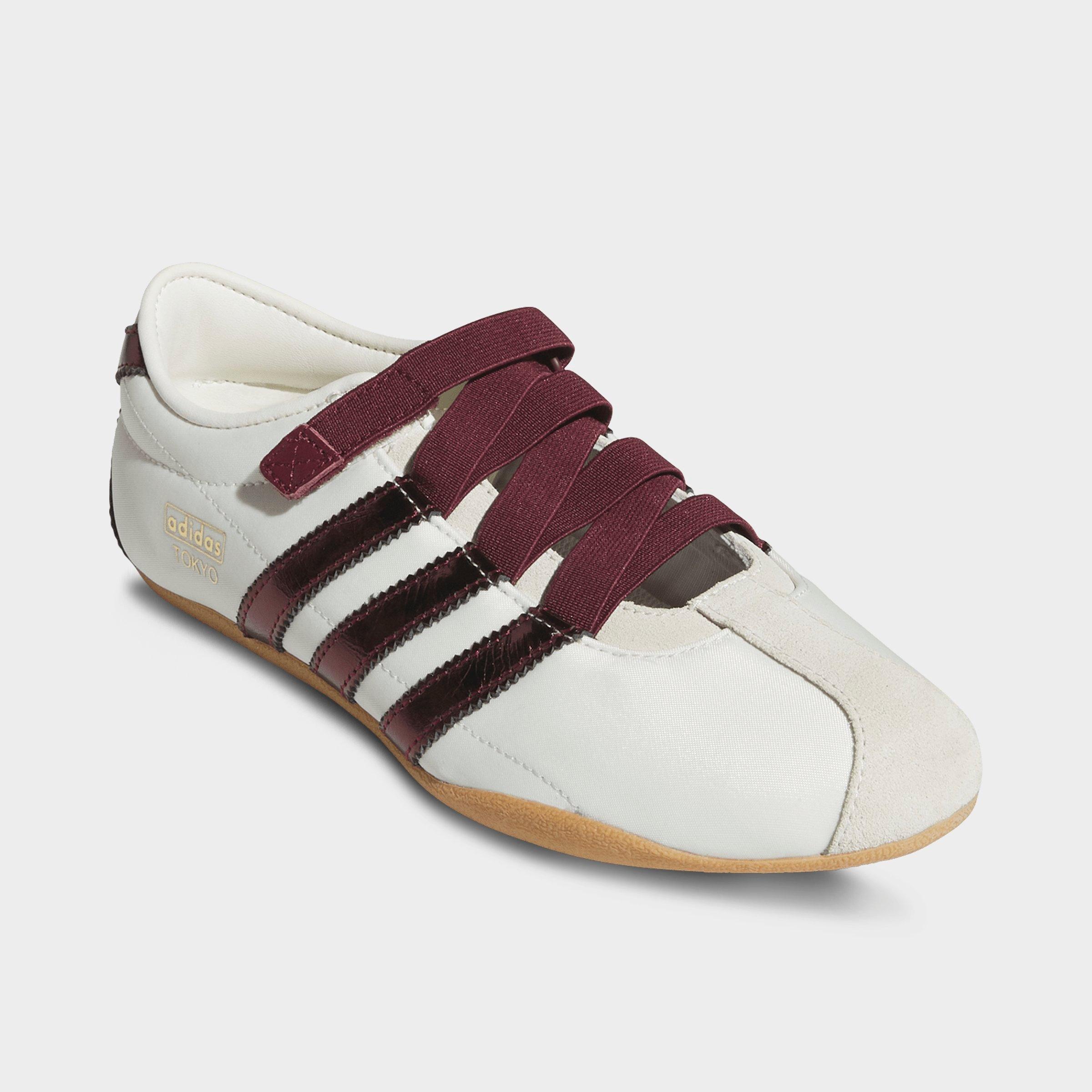 Women's adidas Originals Tokyo MJ Casual Shoes - Part 1 - Off White/Shadow Red/Gum - Both shoes facing left