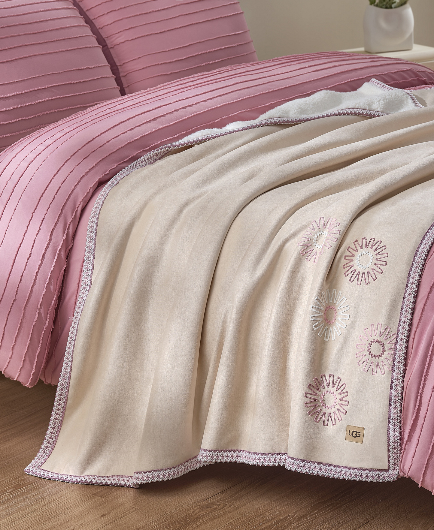 Kirkwood UGG Braid Throw, 50" x 70" - Cream