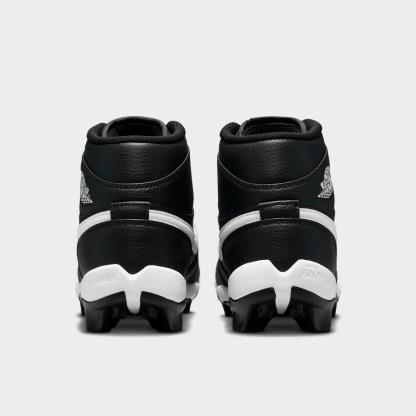 Big Kids' Air Jordan Retro 1 Mid Cleats - Black/White - view 4