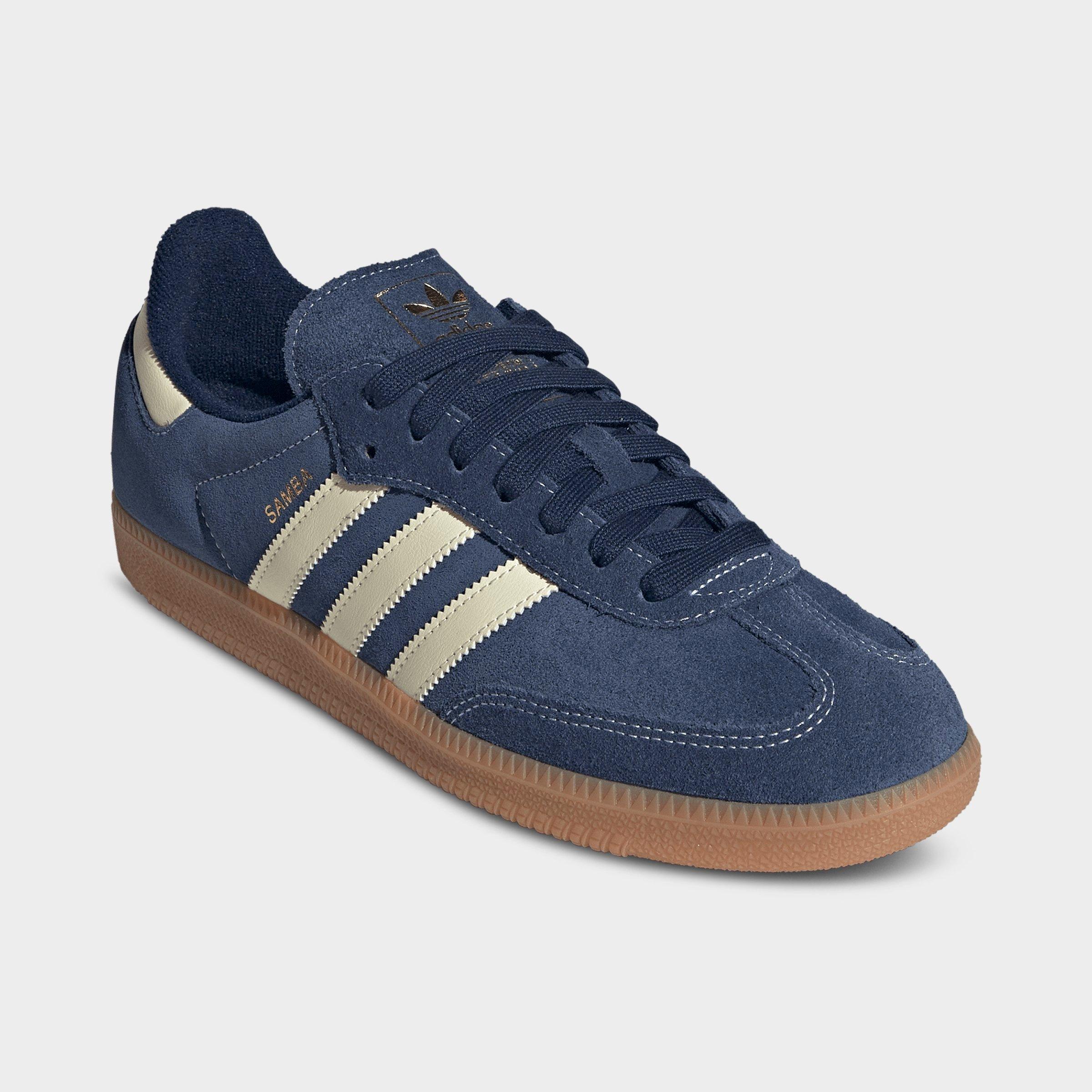 Men's adidas Originals Samba OG Casual Shoes - Part 1 - Night Indigo/Warm Vanilla/Gum - Both shoes facing left