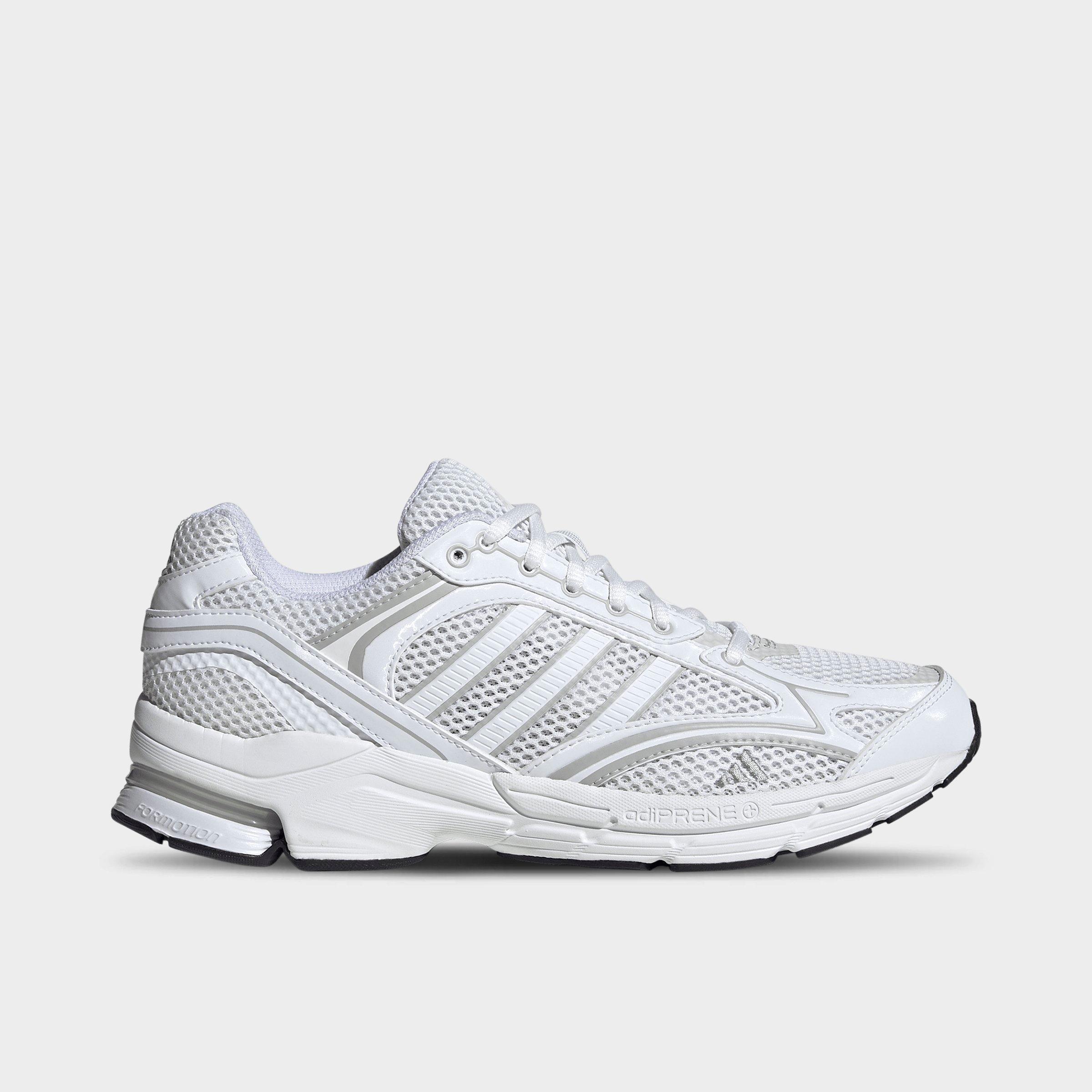 Men's adidas Spiritain 2000 Casual Shoes - Part 1 - Cloud White/Cloud White/Grey - Left shoe facing left. Outside of the shoe.