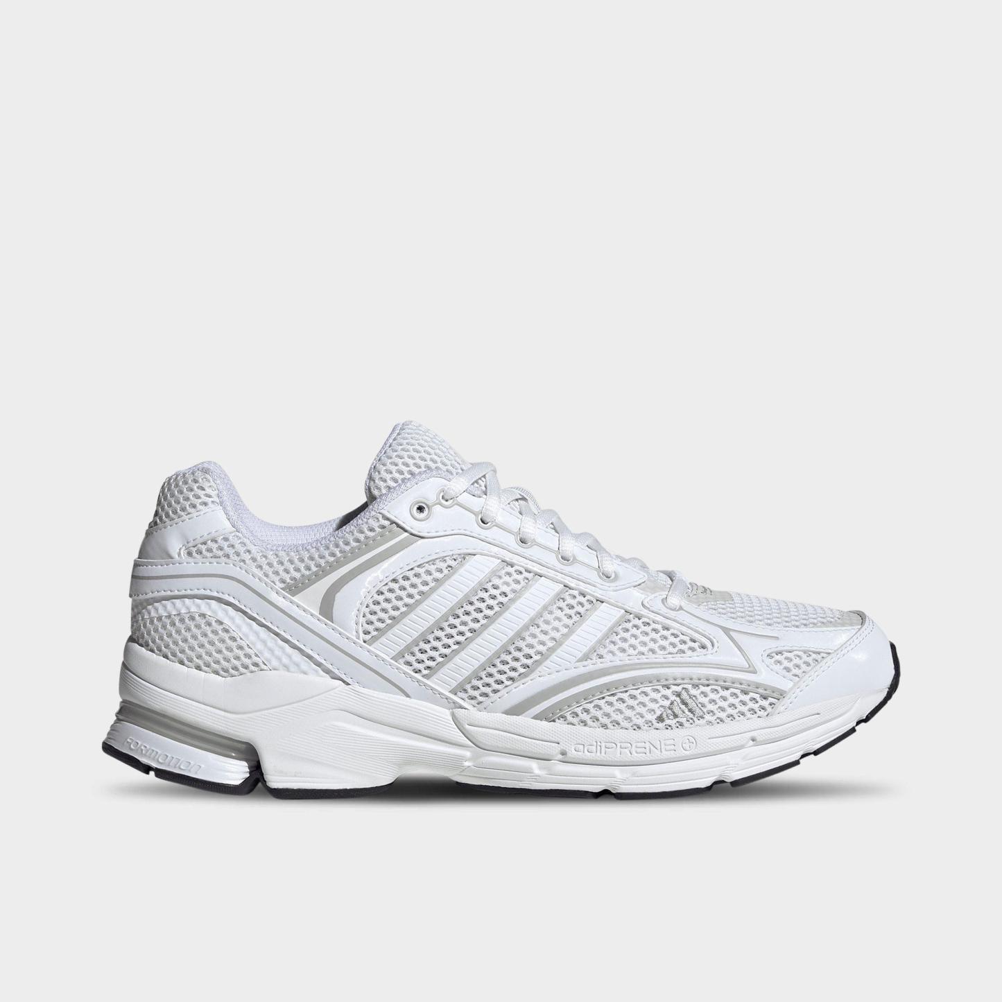 Men's adidas Spiritain 2000 Casual Shoes - Part 1 - Cloud White/Cloud White/Grey - Left shoe facing left. Outside of the shoe.