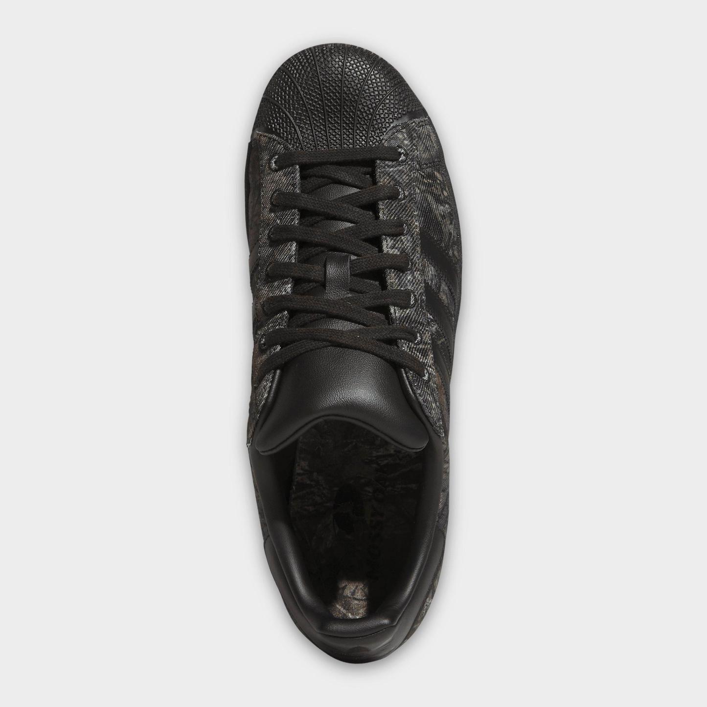 Men's adidas Originals Superstar II Casual Shoes - Part 2 - Core Black/Khaki/Gum - Top view