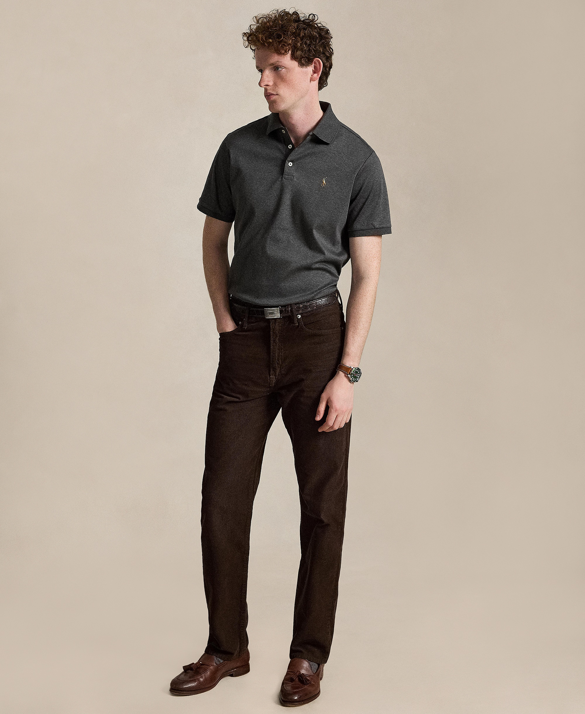 Polo Ralph Lauren Men's Classic-Fit Soft Cotton Polo Shirt - Windsor Heather