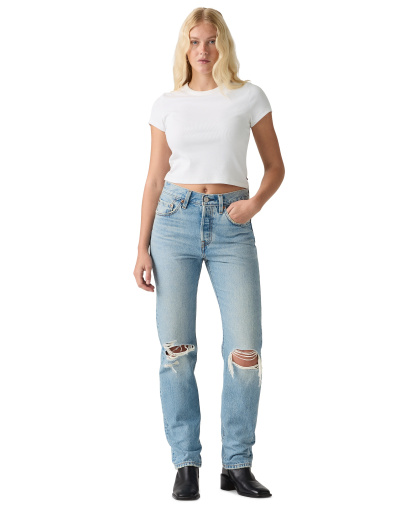 Levi's Women's 501 Original-Fit Straight-Leg Jeans - Never Down