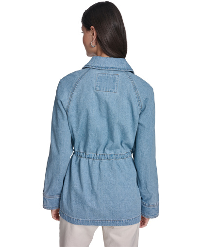 Levi's Women's Cinch Waist Cotton Barn Jacket - Light Wash Denim