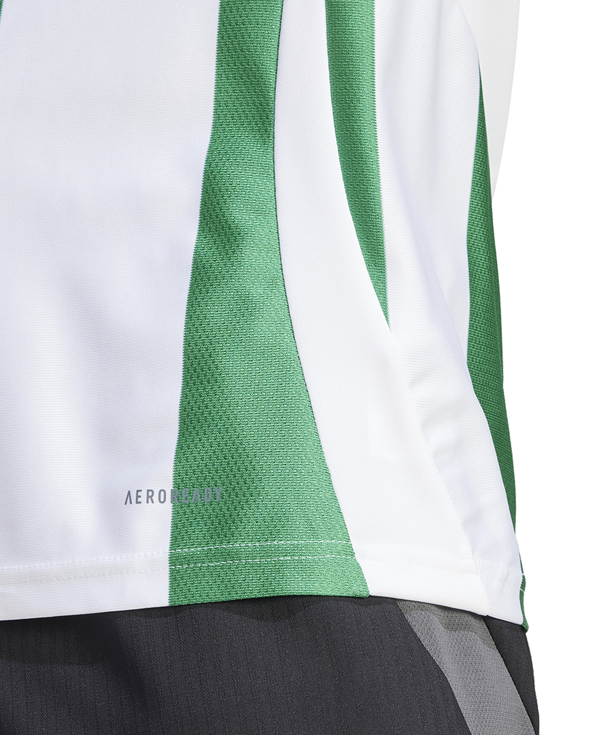 adidas Men's Stripe Logo Jersey T-Shirt - White / Green