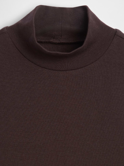 Modern Mockneck Tank Top - Terra brown