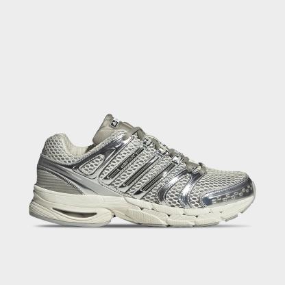 Women's adidas Adistar Control 5 Pony Print Casual Shoes - Part 2 - Off White/Silver Metallic/Sesame - Left shoe facing left. Outside of the shoe.