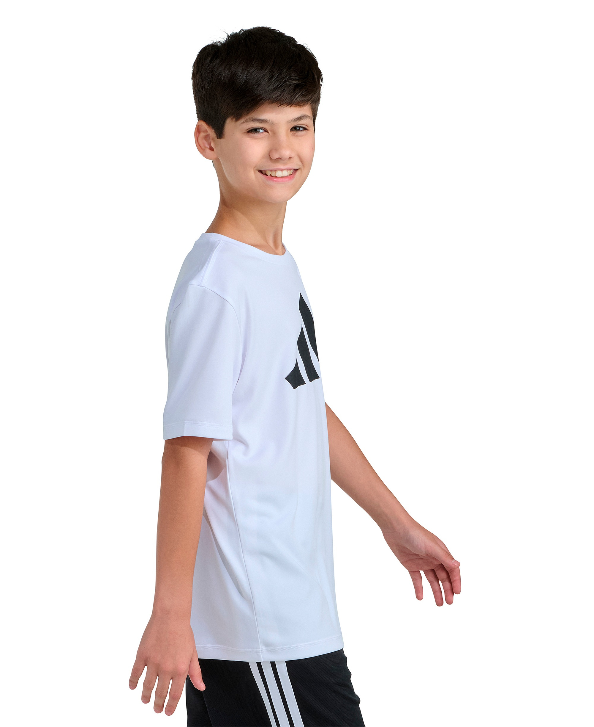 adidas Boys' 8-20 Graphic Print Crewneck T-Shirt - Blue