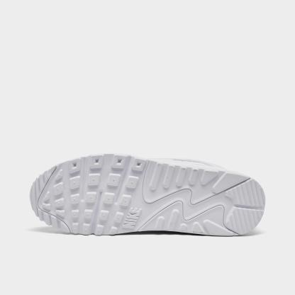 Men's Nithtke Air Max 90 Leather Casual Shoes - White/White - Bottom view