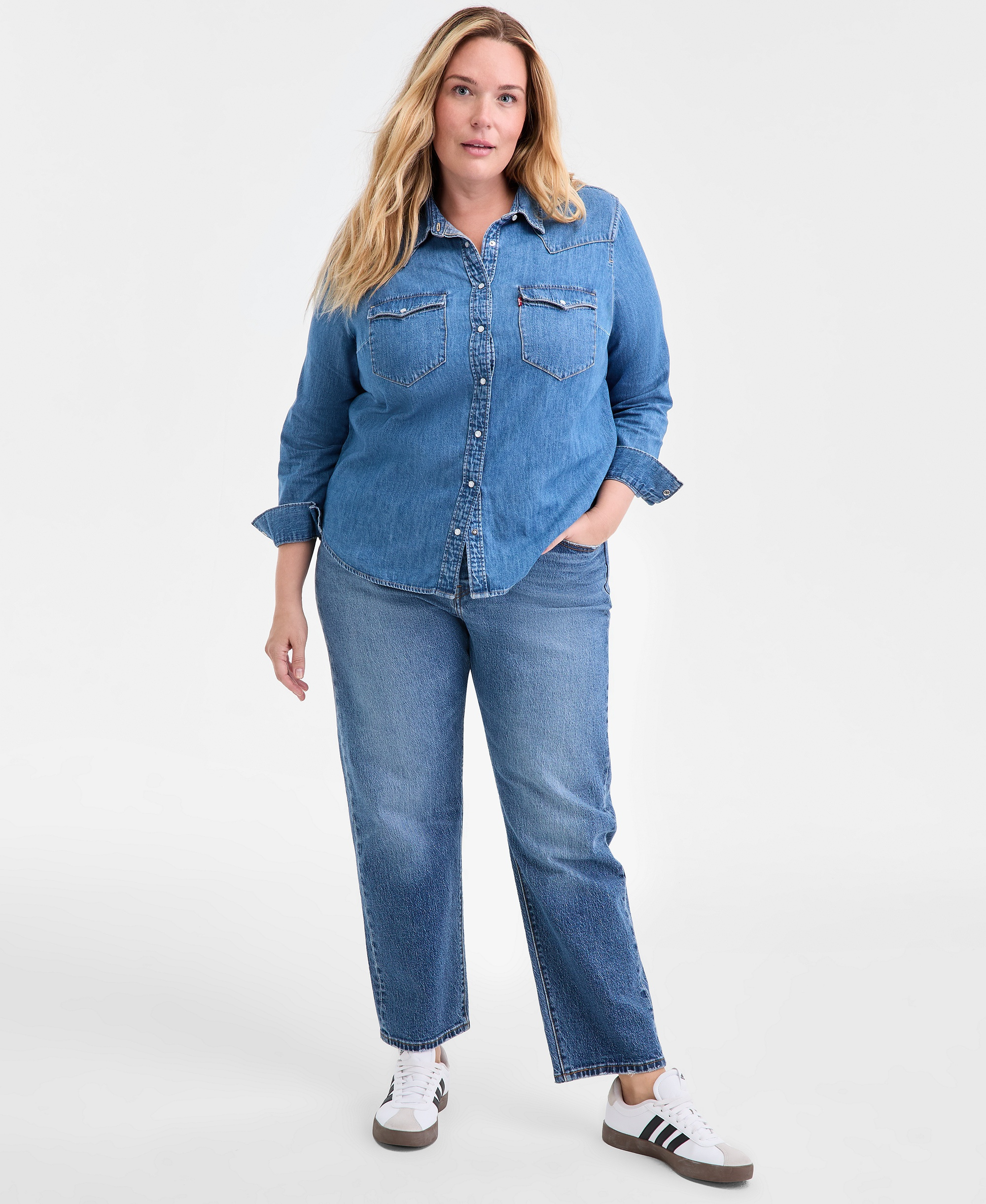 Levi's Trendy Plus Size Essential Western Cotton Shirt - Mighty Fine