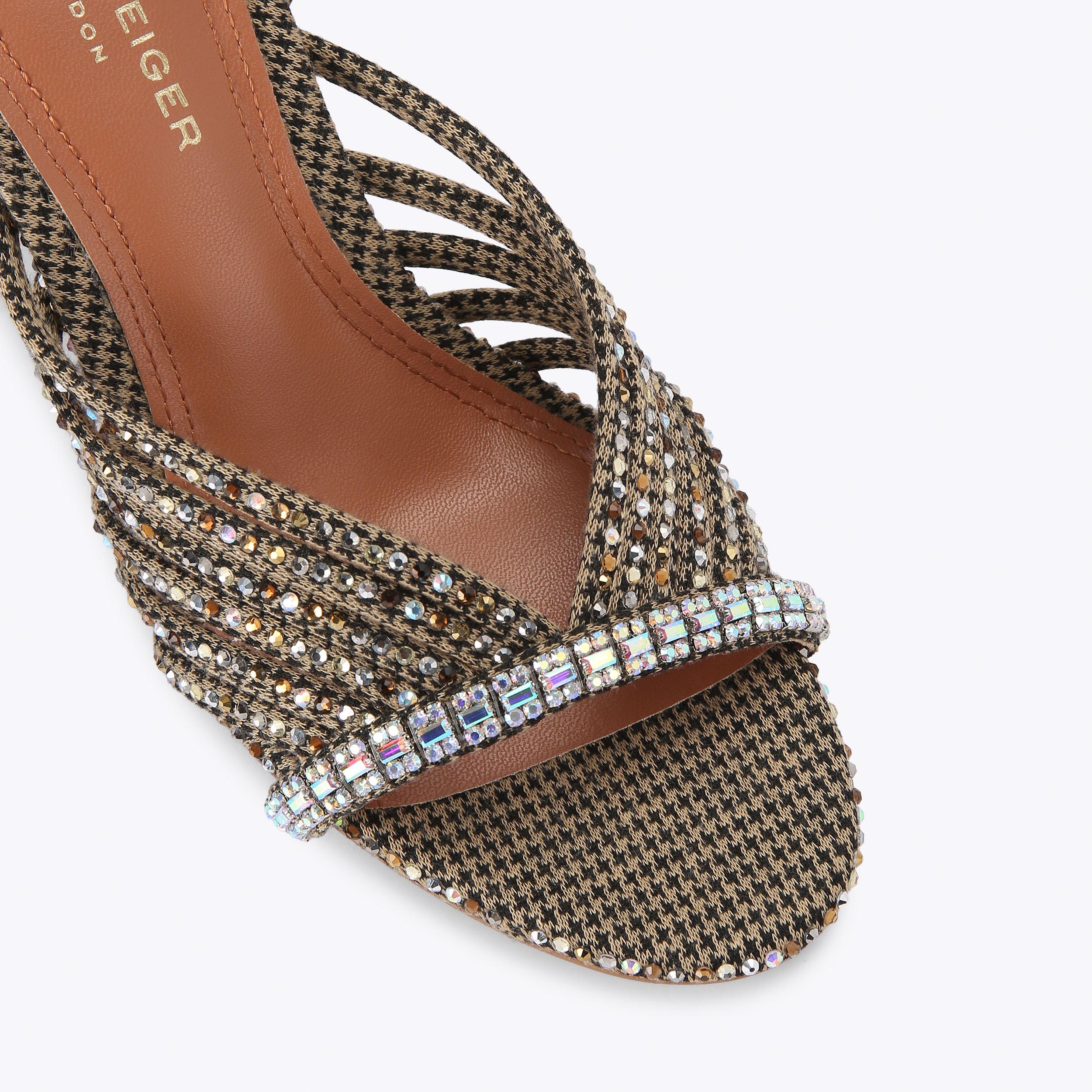 Kurt Geiger London Crystal Strappy Sandal - Beige - view 5
