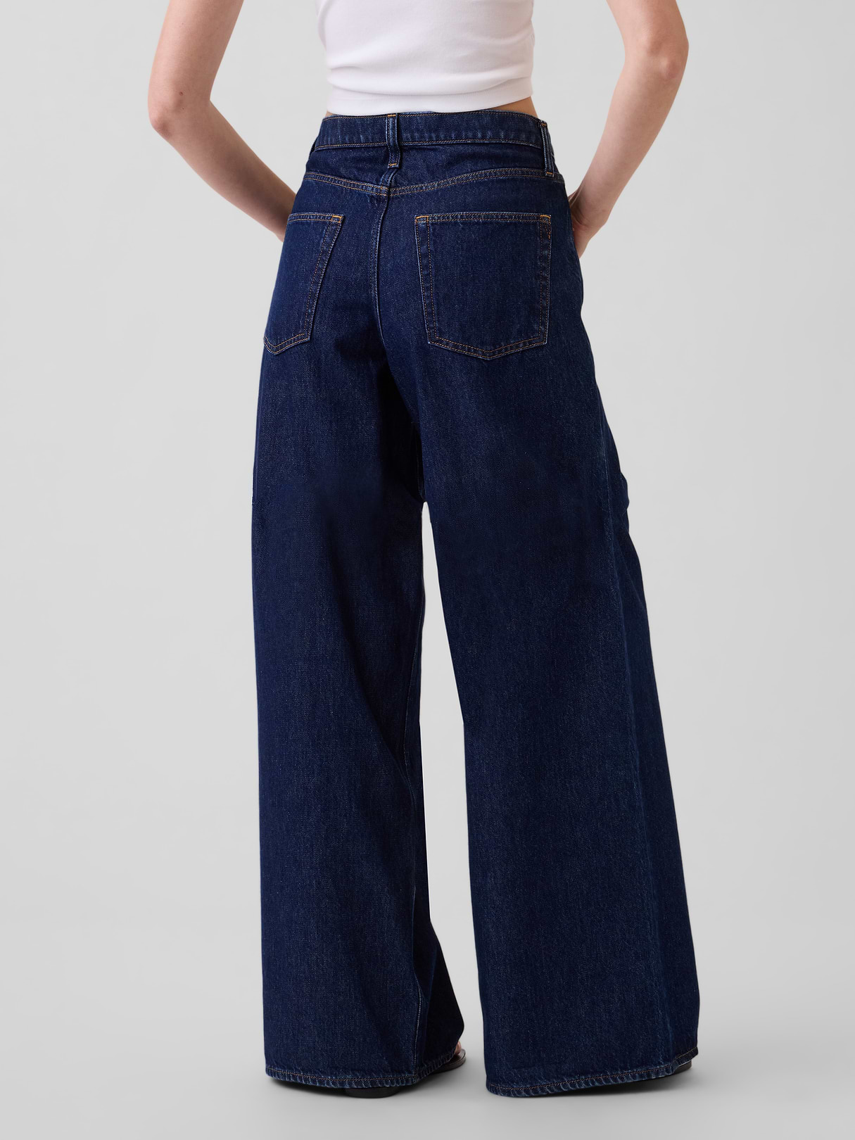 Low Slung Extra Baggy Jeans - Dark rinse