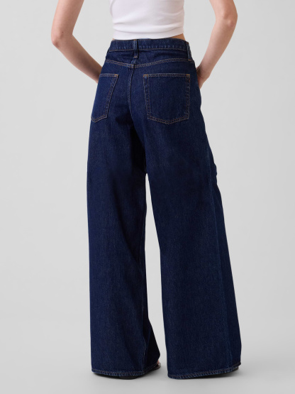 Low Slung Extra Baggy Jeans - Dark rinse
