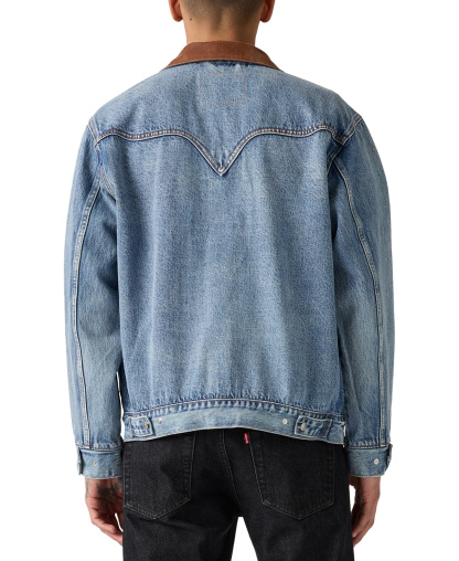 Levi's Men's Western Shorthorn Relaxed-Fit Denim Trucker Jacket - Off To Parris