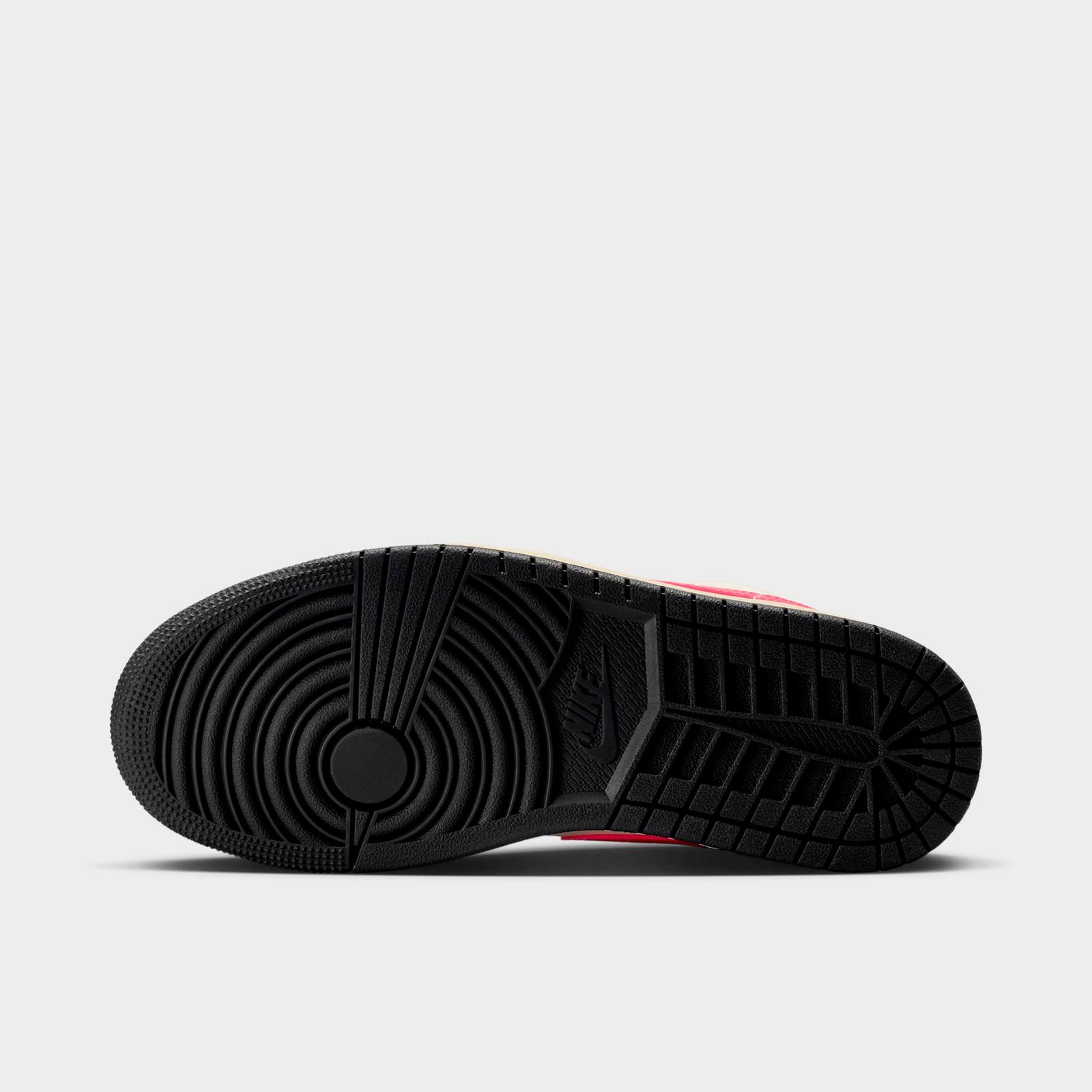 Women's Air Jordan Retro 1 Low Casual Shoes - Pale Ivory/Black/Muslin/Racer Pink - view 6
