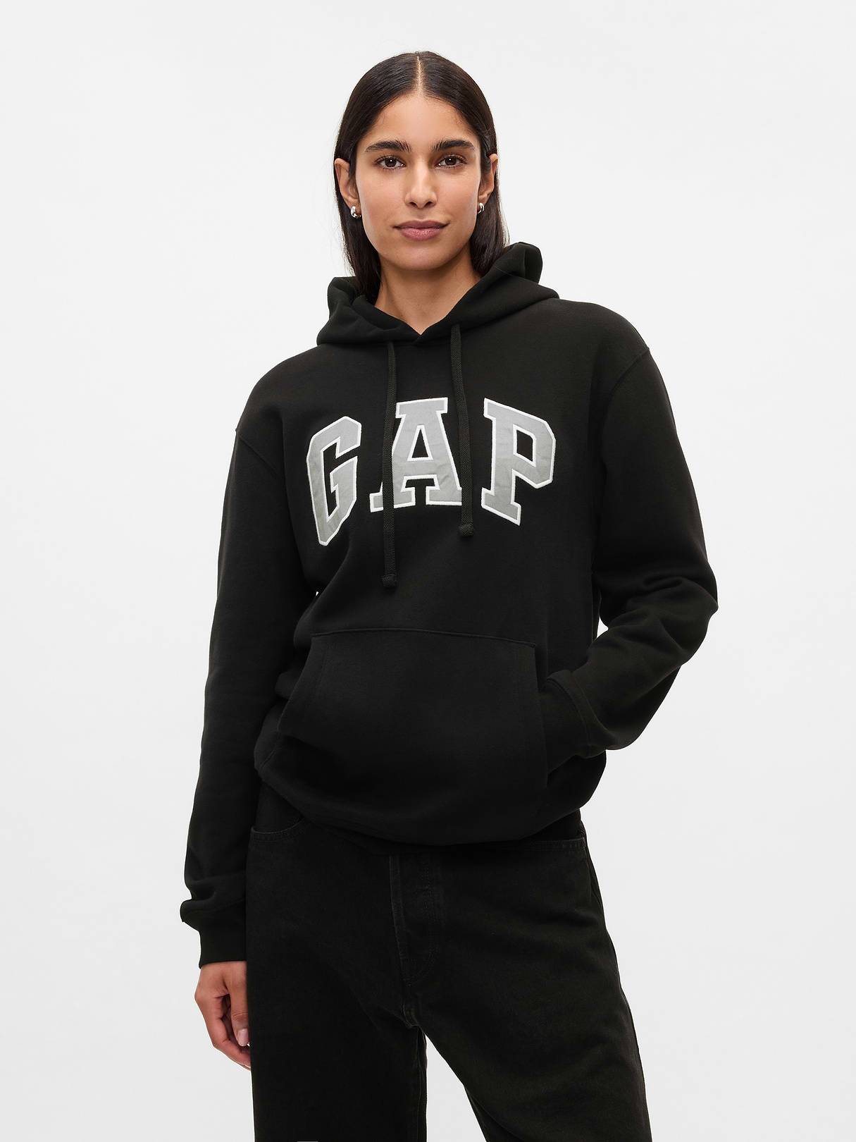 Adult VintageSoft Arch Logo Hoodie - Black