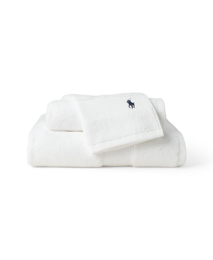 Polo Ralph Lauren Polo Player Cotton Bath Towel, 58" x 30" - White