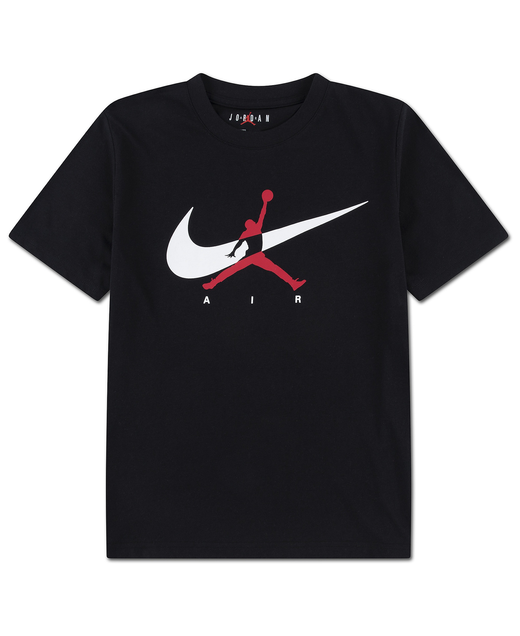 Jordan Boys' 8-20 Jumpman Swoosh Logo Crewneck T-Shirt - Black