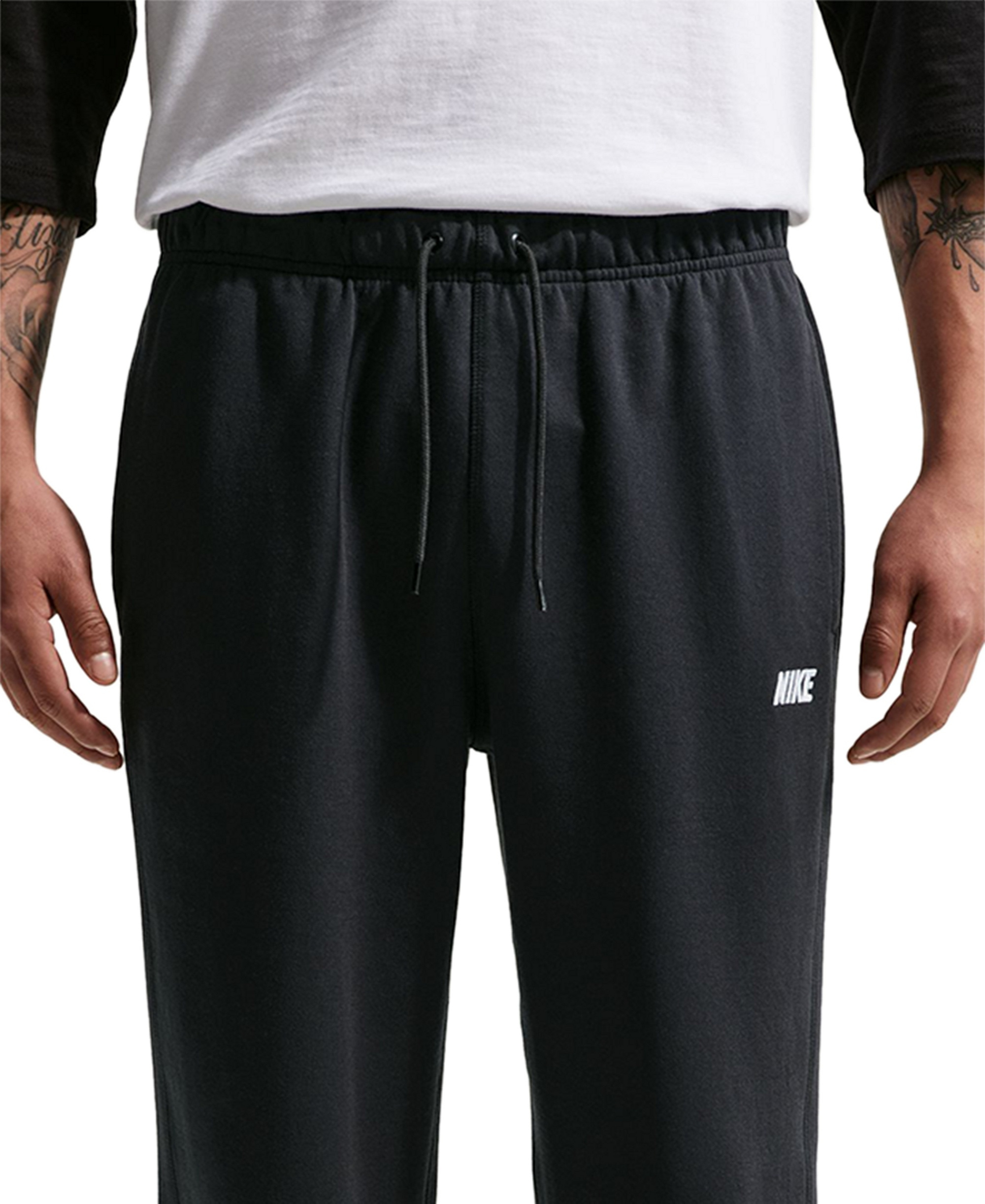 Nike Sportswear Club Men's Varsity Open-Hem Pants - Black/White