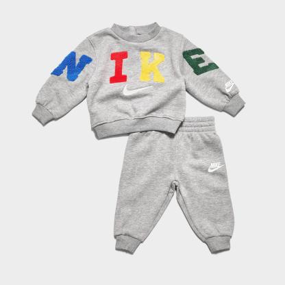 Infant Nithtke Chenille Crewneck Sweatshirt and Jogger Pants Set - Dark Grey Heather