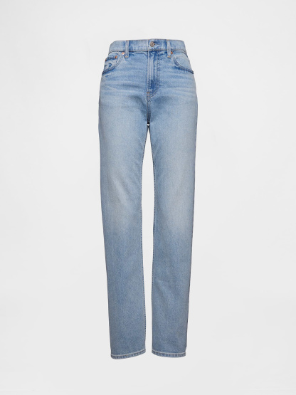 High Rise '90s Slim Straight Jeans - Light indigo wash