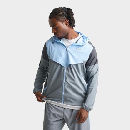 Men's Nithtke Impossibly Light Windrunner Running Jacket - Cool Grey/Psychic Blue/Anthracite