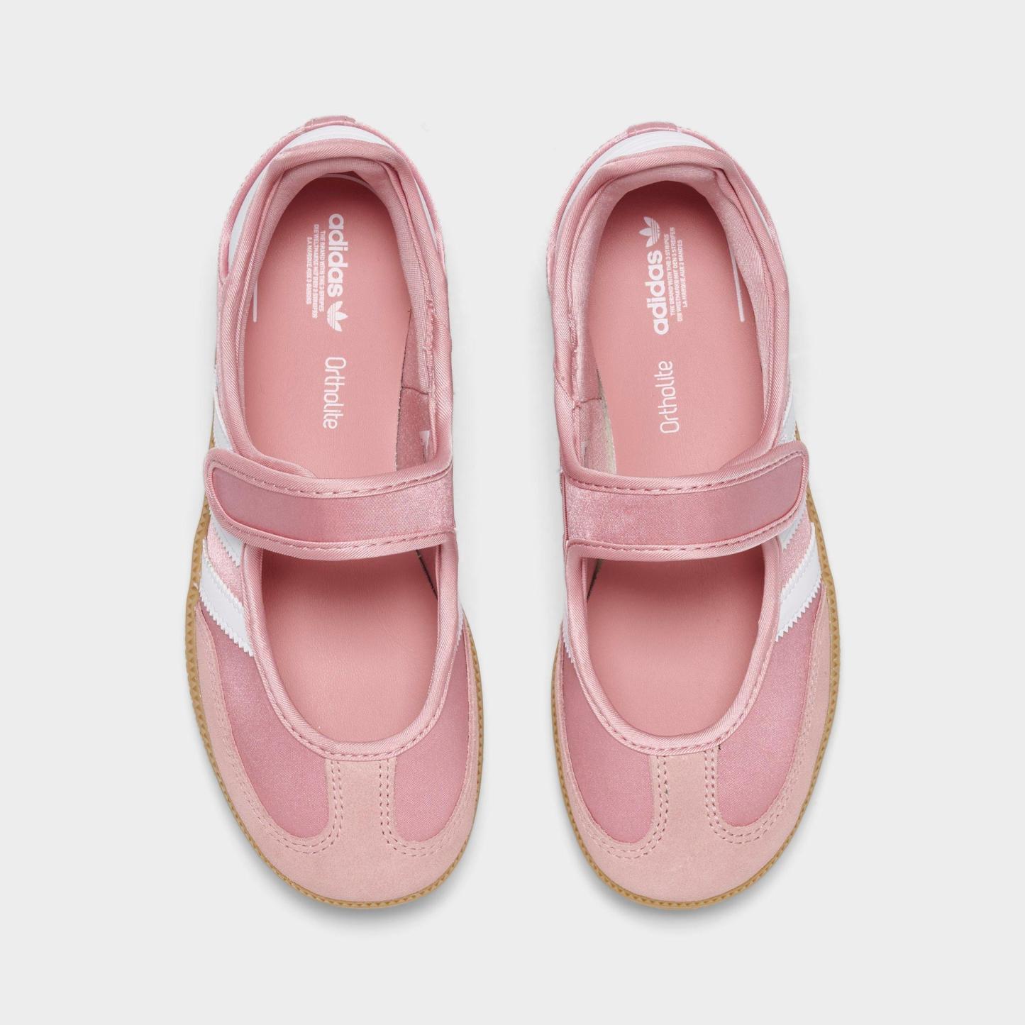 Girls' Little Kids' adidas Originals Samba Jane Casual Shoes - Wonder Mauve/Footwear White - Top view