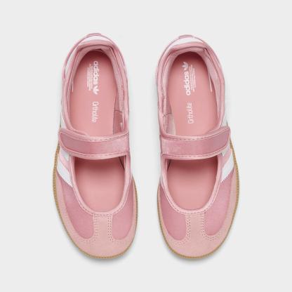 Girls' Little Kids' adidas Originals Samba Jane Casual Shoes - Wonder Mauve/Footwear White - Top view