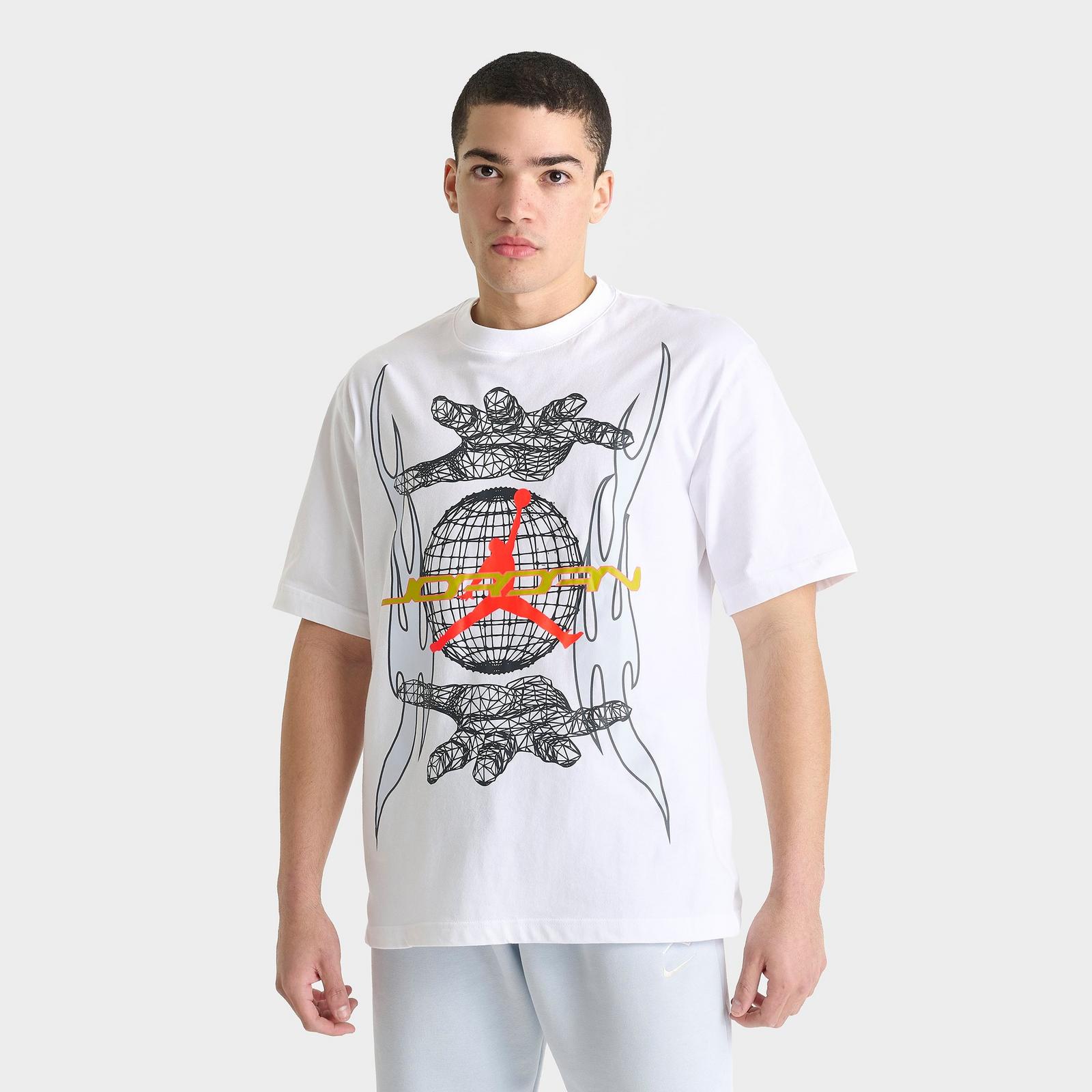 Men's Jordan Hands Graphic T-Shirt - White/Infrared 23 - view 3