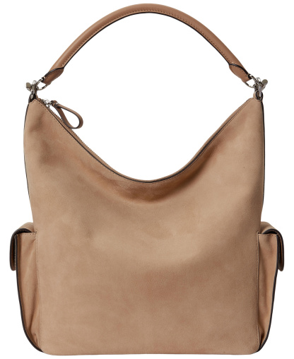 Lauren Ralph Lauren Blaike Large Suede Shoulder Bag - Tan