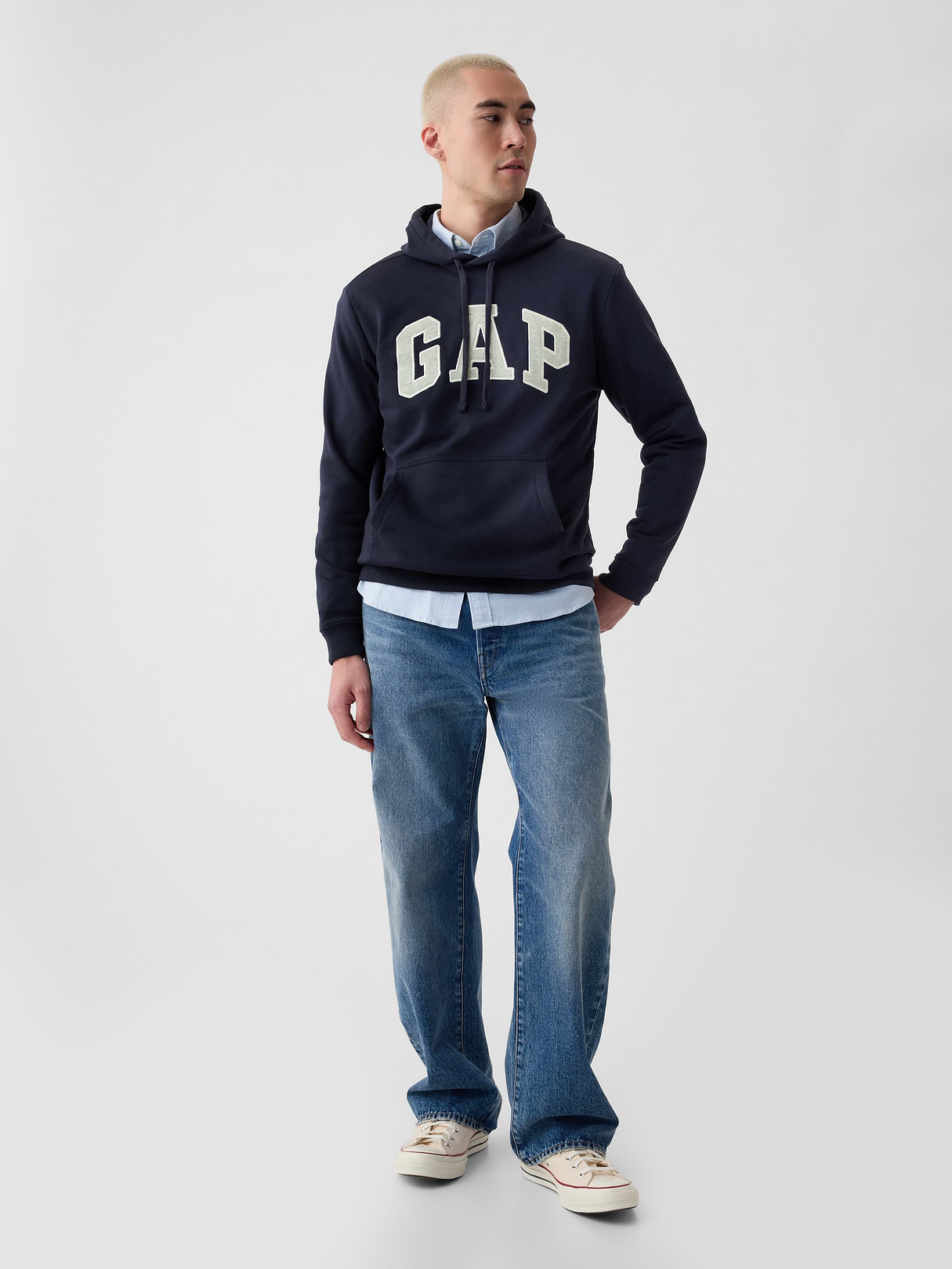 Adult VintageSoft Arch Logo Hoodie - blue