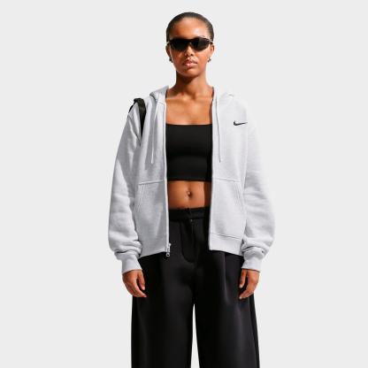 Women's Nithtke Studio Fleece Medium-Weight Full-Zip Hoodie - Birch Heather/Black