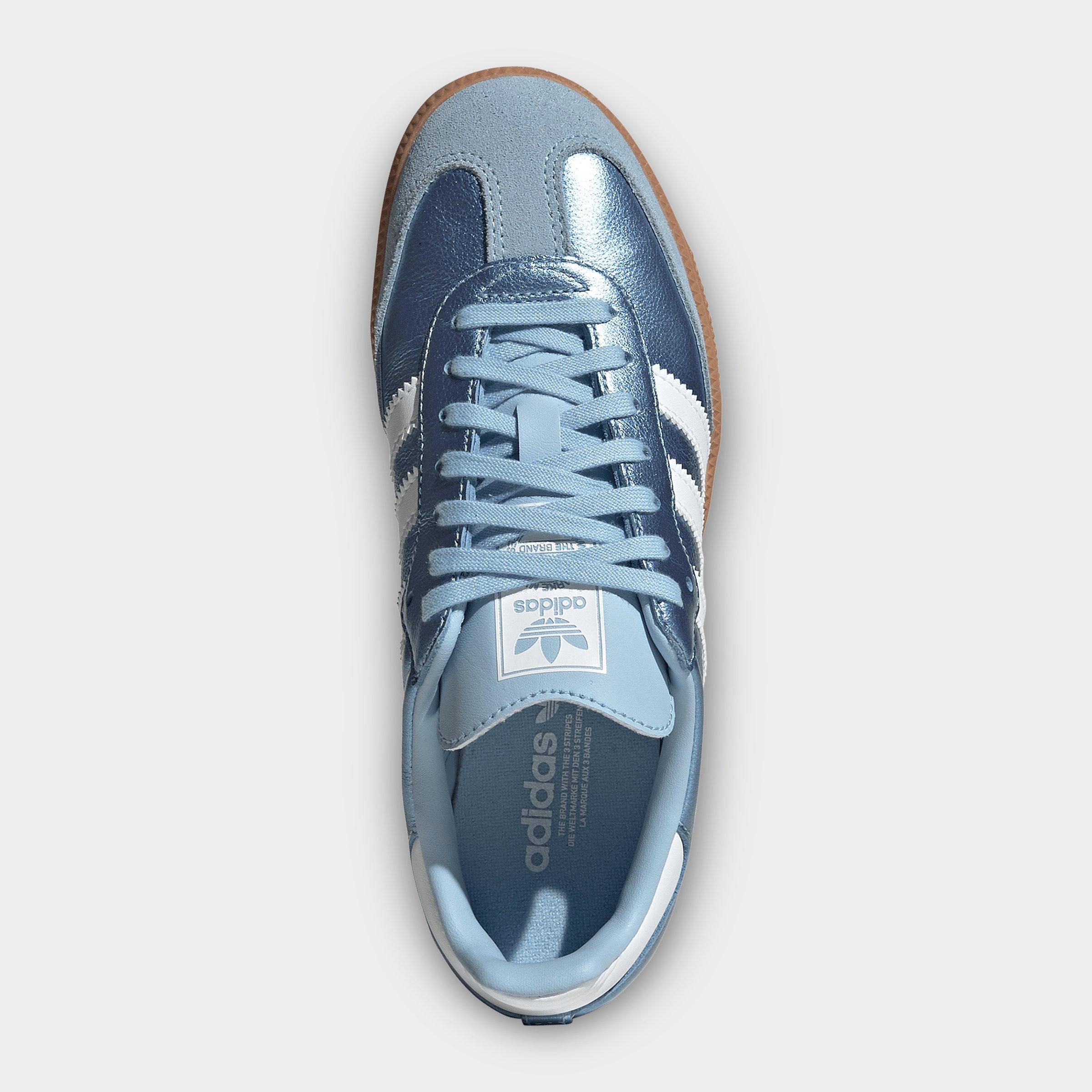 Big Kids' adidas Originals Samba OG Casual Shoes - Part 1 - Clear Sky/White/Gum - Top view