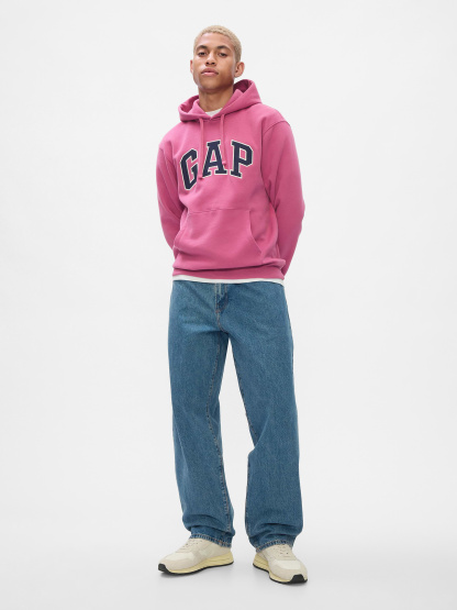 Adult VintageSoft Arch Logo Hoodie - RED VIOLET