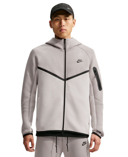 Nike Men's Tech Fleece Full-Zip Hoodie - College Grey/Light Bone/Black