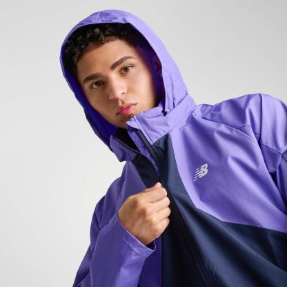 Men's New Balance Athletics Woven Full-Zip Jacket - Navy/Purple - view 5